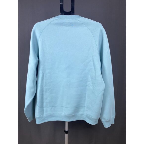 Converse Women’s Crewneck Sweatshirt Aqua Blue w/ Zip Pocket Size M - Picture 4 of 5